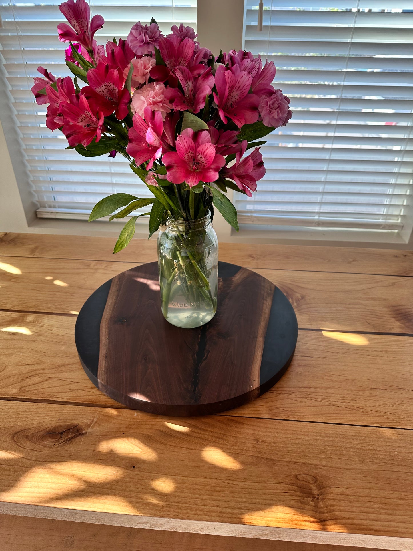 Maple Kitchen Table with Benches