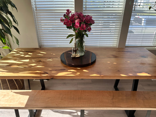 Maple Kitchen Table with Benches